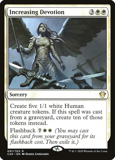 Increasing Devotion · Commander 2020 91/322