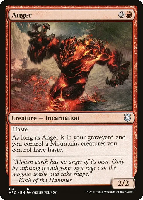 Anger · Forgotten Realms Commander 113/331