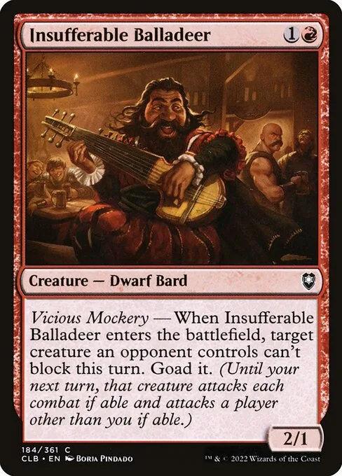 Insufferable Balladeer · Commander Legends: Battle for Baldur's Gate 184/936