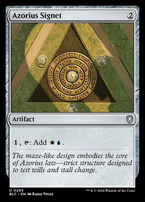 Azorius Signet · Bloomburrow Commander 265/356