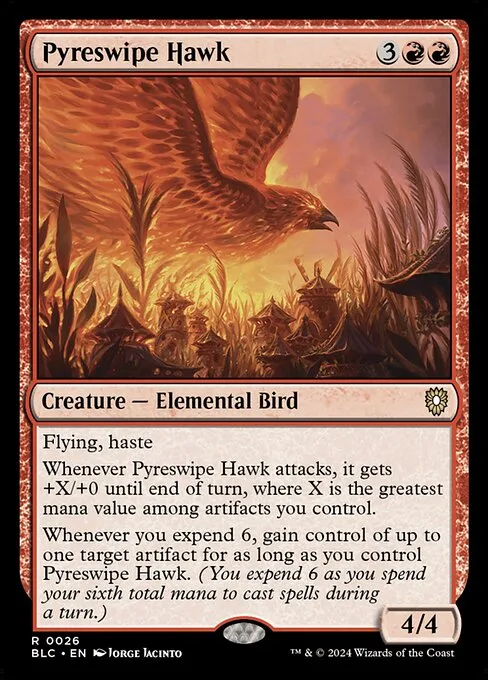 Pyreswipe Hawk · Bloomburrow Commander 26/356