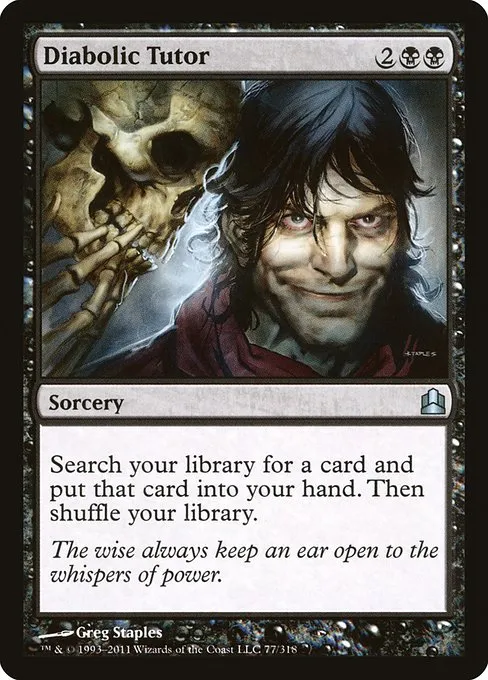 Diabolic Tutor · Commander 2011 77/318