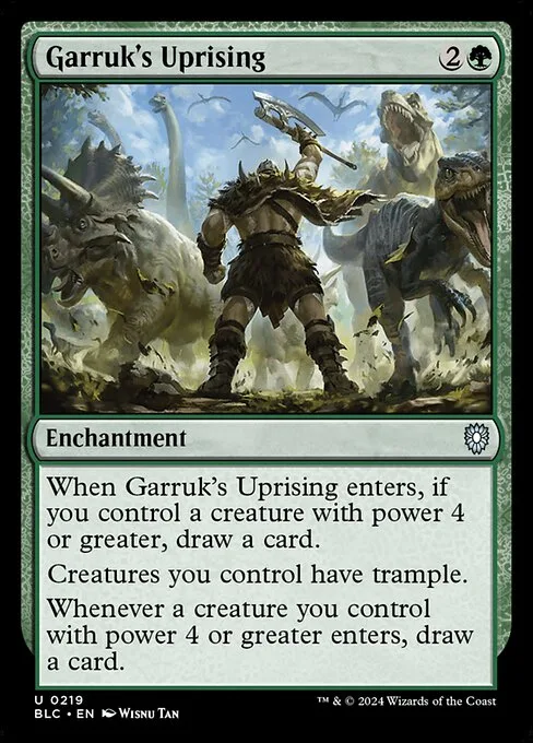 Garruk's Uprising · Bloomburrow Commander 219/356