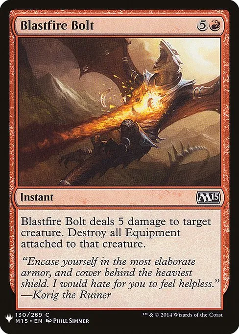 Blastfire Bolt · The List M15-130/5050