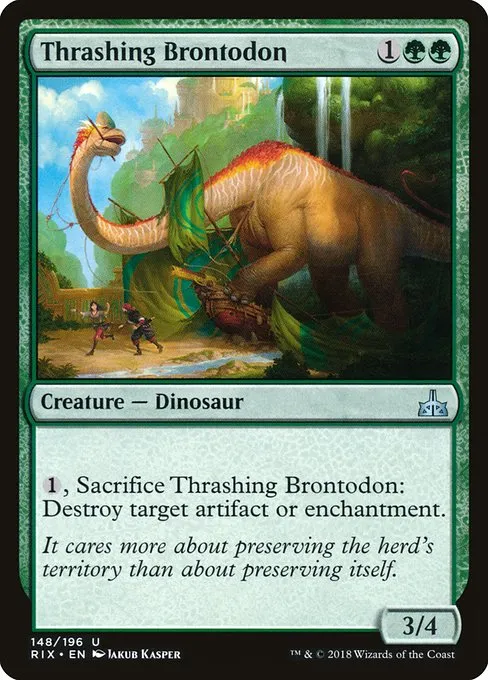 Thrashing Brontodon · Rivals of Ixalan 148/205