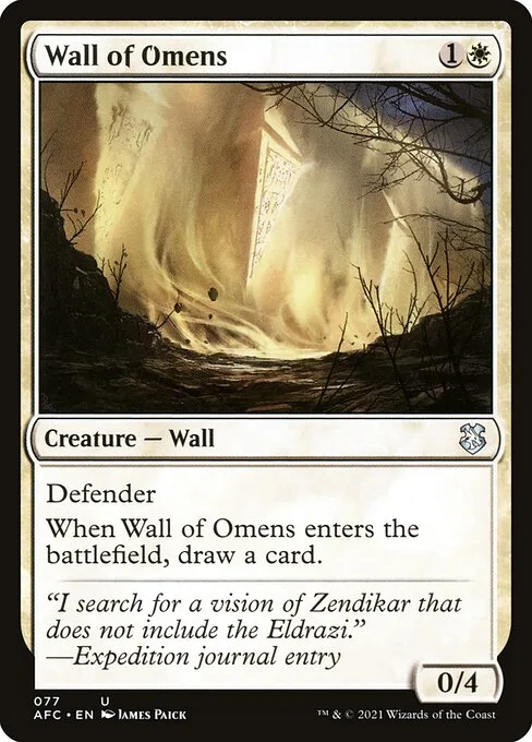 Wall of Omens · Forgotten Realms Commander 77/331