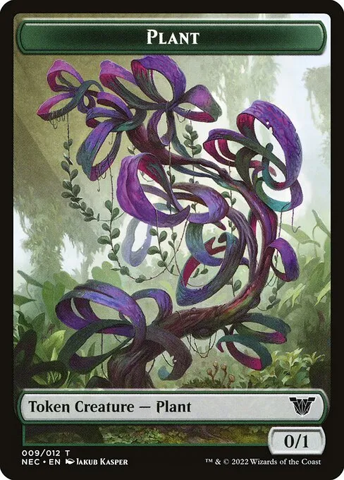 Plant · Neon Dynasty Commander Tokens 9/12