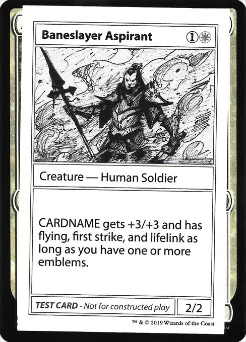 Baneslayer Aspirant · Mystery Booster Playtest Cards 2021 3/121