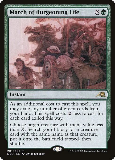 March of Burgeoning Life · Kamigawa: Neon Dynasty 201/531