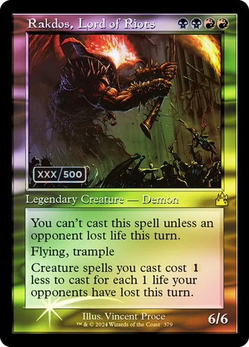 Rakdos, Lord of Riots · Ravnica Remastered 379z/531
