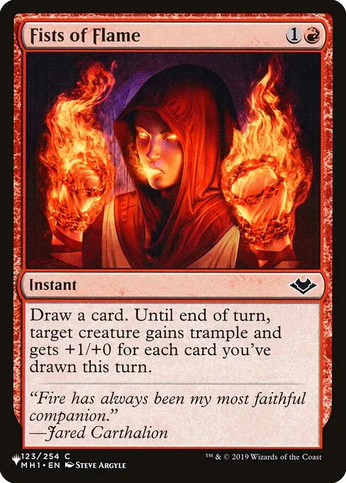 Fists of Flame · The List MH1-123/5050