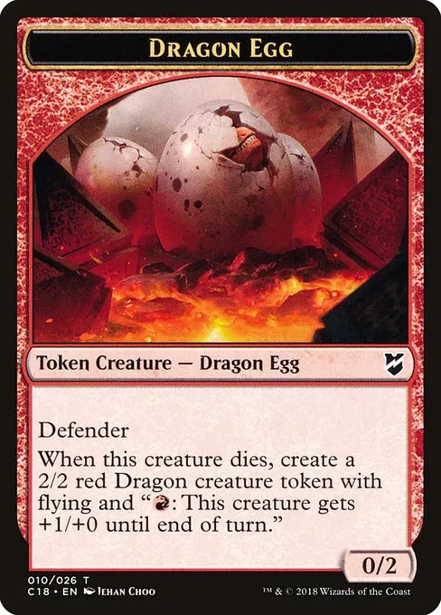Dragon Egg · Commander 2018 Tokens 10/26
