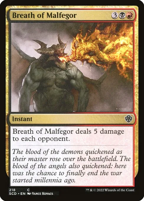 Breath of Malfegor · Starter Commander Decks 218/352