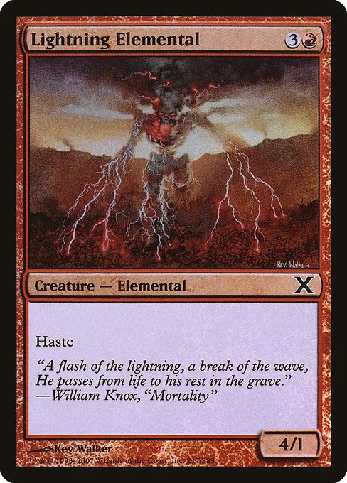 Lightning Elemental · Tenth Edition 217★/510