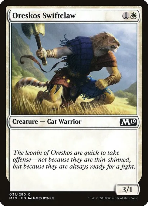 Oreskos Swiftclaw · Core Set 2019 31/314
