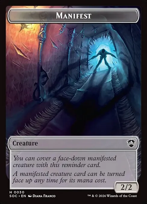 Manifest · Secrets of Strixhaven Commander Tokens 30/30