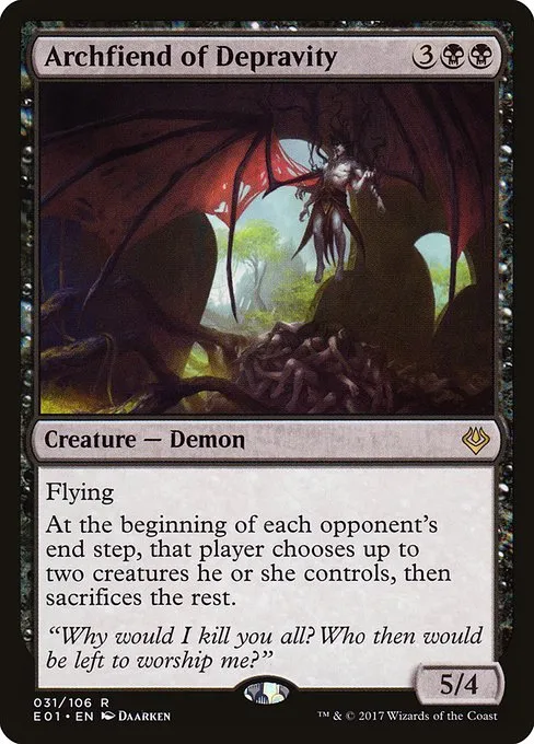 Archfiend of Depravity · Archenemy: Nicol Bolas 31/106