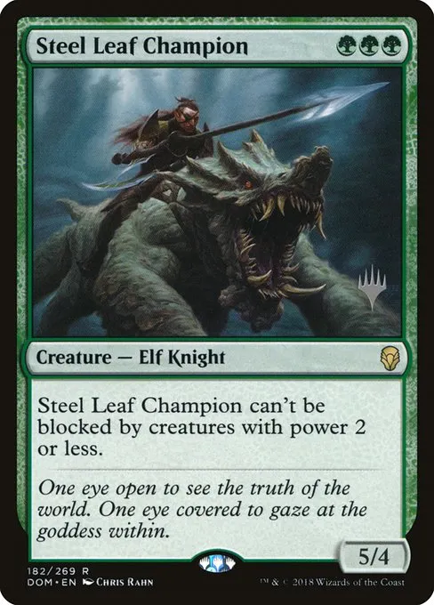 Steel Leaf Champion · Dominaria Promos 182p/118