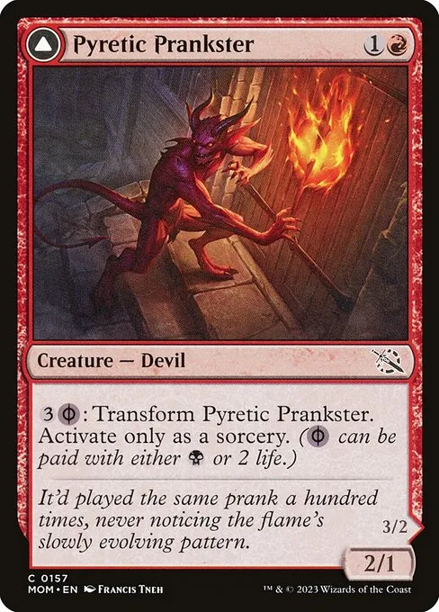 Pyretic Prankster // Glistening Goremonger · March of the Machine 157/387