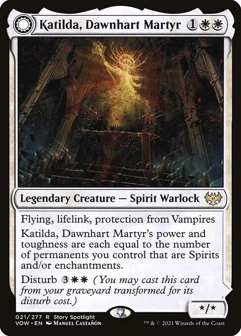 Katilda, Dawnhart Martyr // Katilda's Rising Dawn · Innistrad: Crimson Vow 21/423
