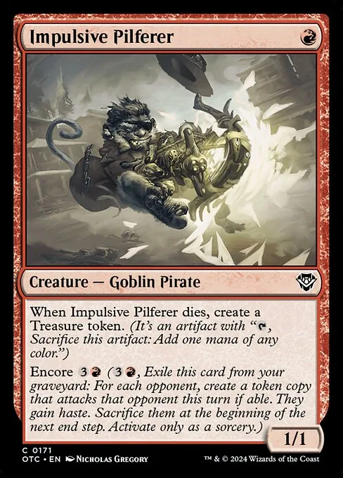 Impulsive Pilferer · Outlaws of Thunder Junction Commander 171/342