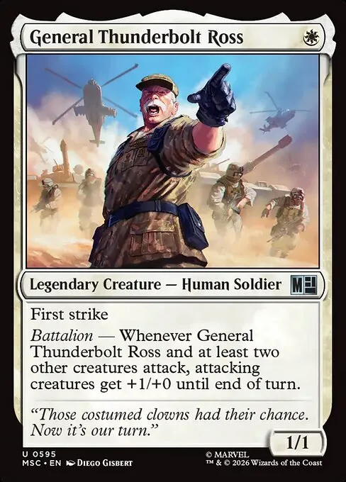 General Thunderbolt Ross · Marvel Super Heroes Commander 595/9