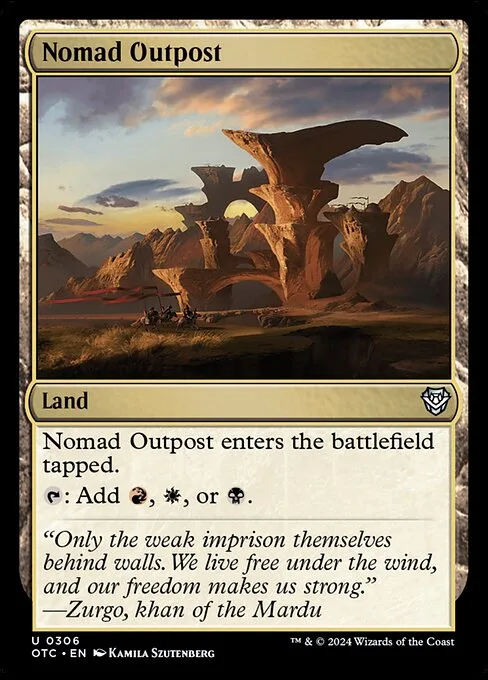 Nomad Outpost · Outlaws of Thunder Junction Commander 306/342