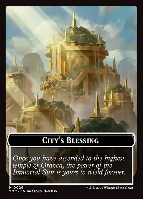City's Blessing · Secrets of Strixhaven Commander Tokens 29/30