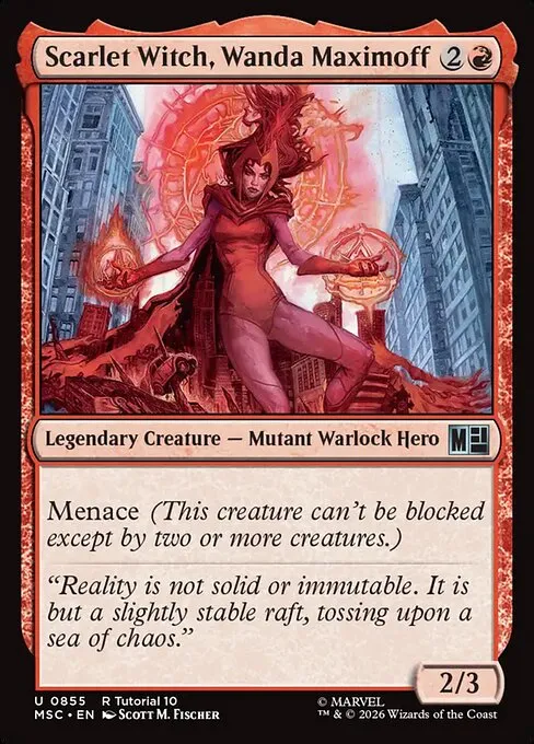 Scarlet Witch, Wanda Maximoff · Marvel Super Heroes Commander 855/9
