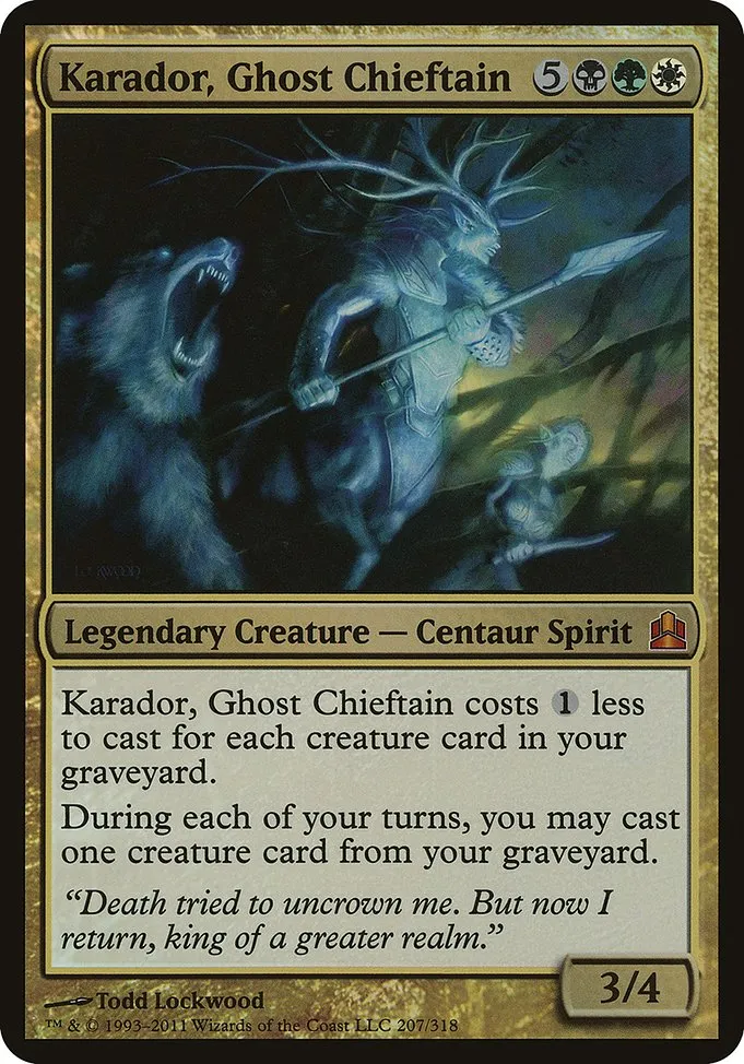 Karador, Ghost Chieftain · Commander 2011 Oversized 207/15