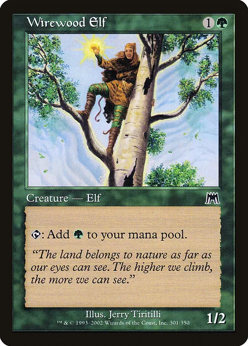 Wirewood Elf · Onslaught 301/351