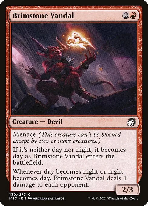 Brimstone Vandal · Innistrad: Midnight Hunt 130/399