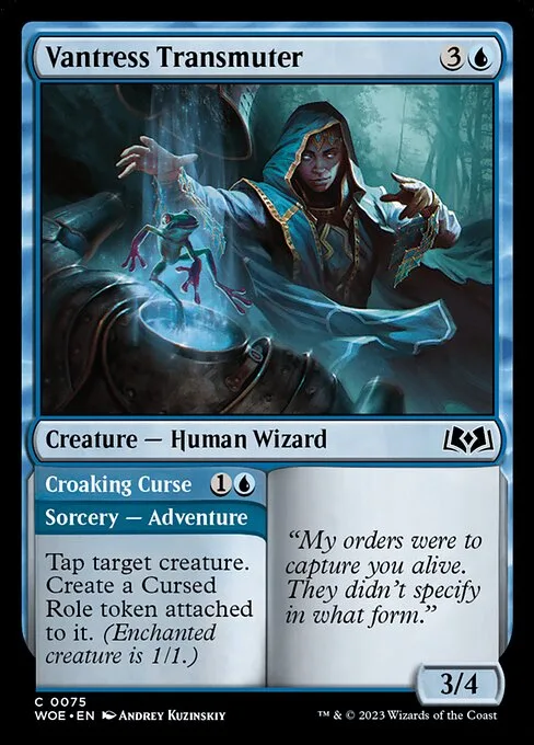 Vantress Transmuter // Croaking Curse · Wilds of Eldraine 75/381