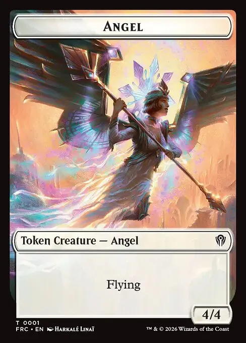 Angel · Reality Fracture Commander Tokens 1/1
