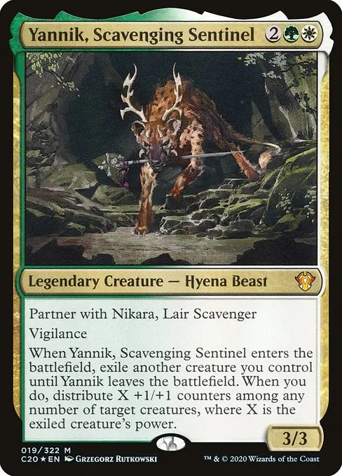 Yannik, Scavenging Sentinel · Commander 2020 19/322