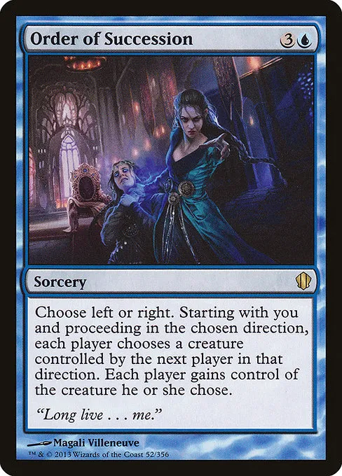 Order of Succession · Commander 2013 52/356