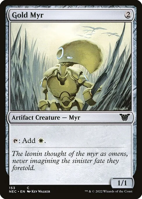 Gold Myr · Neon Dynasty Commander 153/179