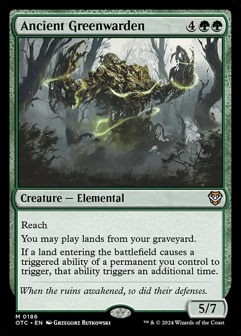 Ancient Greenwarden · Outlaws of Thunder Junction Commander 186/342