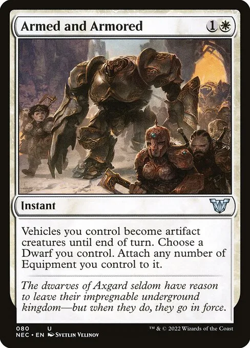 Armed and Armored · Neon Dynasty Commander 80/179