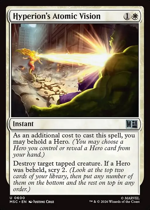 Hyperion's Atomic Vision · Marvel Super Heroes Commander 600/9