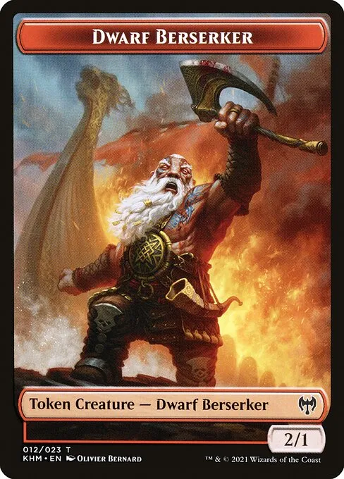 Dwarf Berserker · Kaldheim Tokens 12/23