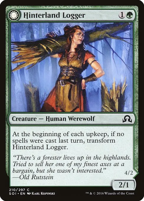 Hinterland Logger // Timber Shredder · Shadows over Innistrad 210/302