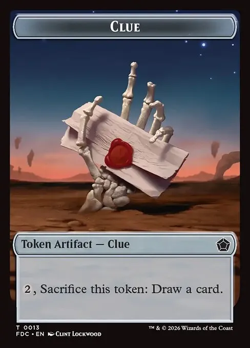 Clue · Foundations Commander Tokens 13/17