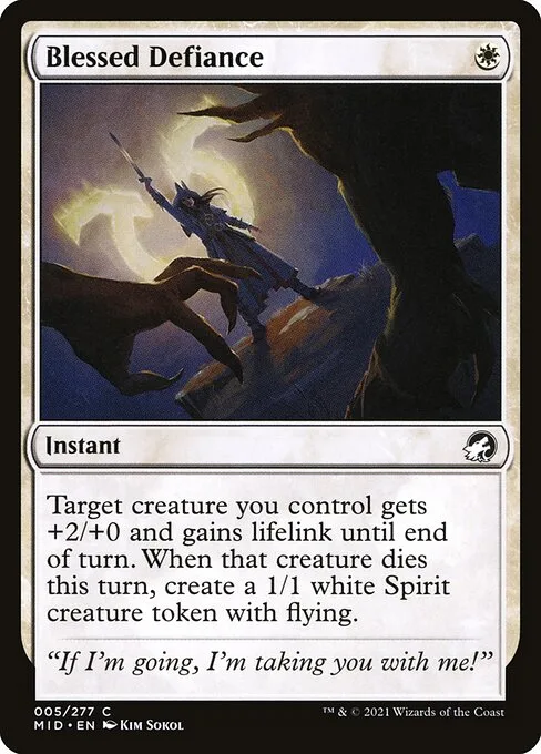 Blessed Defiance · Innistrad: Midnight Hunt 5/399