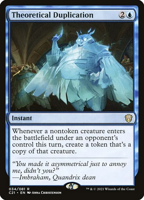 Theoretical Duplication · Commander 2021 34/409