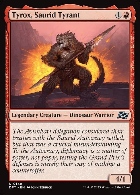 Tyrox, Saurid Tyrant · Aetherdrift 149/553