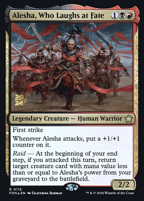 Alesha, Who Laughs at Fate · Foundations Promos 115s/106