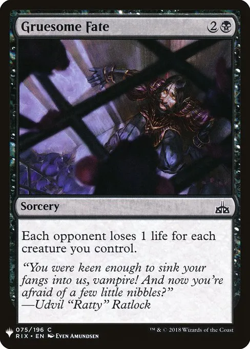 Gruesome Fate · The List RIX-75/5050