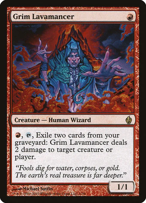 Grim Lavamancer · Premium Deck Series: Fire and Lightning 1/34