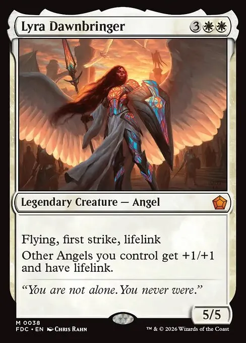 Lyra Dawnbringer · Foundations Commander 38/3